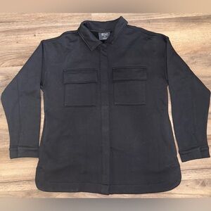 BYLT Men’s Cotton Fleece Black Utility Jacket Sz M